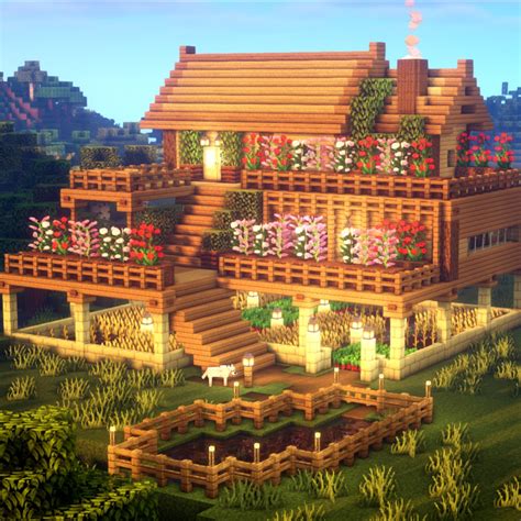A Wooden house perched on a beautiful Cliffside In MinecraftLearn how to build it with this in-depth and relaxing Build TutorialIf you enjoyed, make sure t. . Cute houses in minecraft